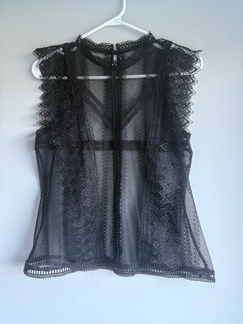 Women’s Black Lace Sleeveless Top